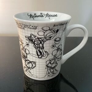 Disney Minnie Mouse Sketch Book Ceramic Mug